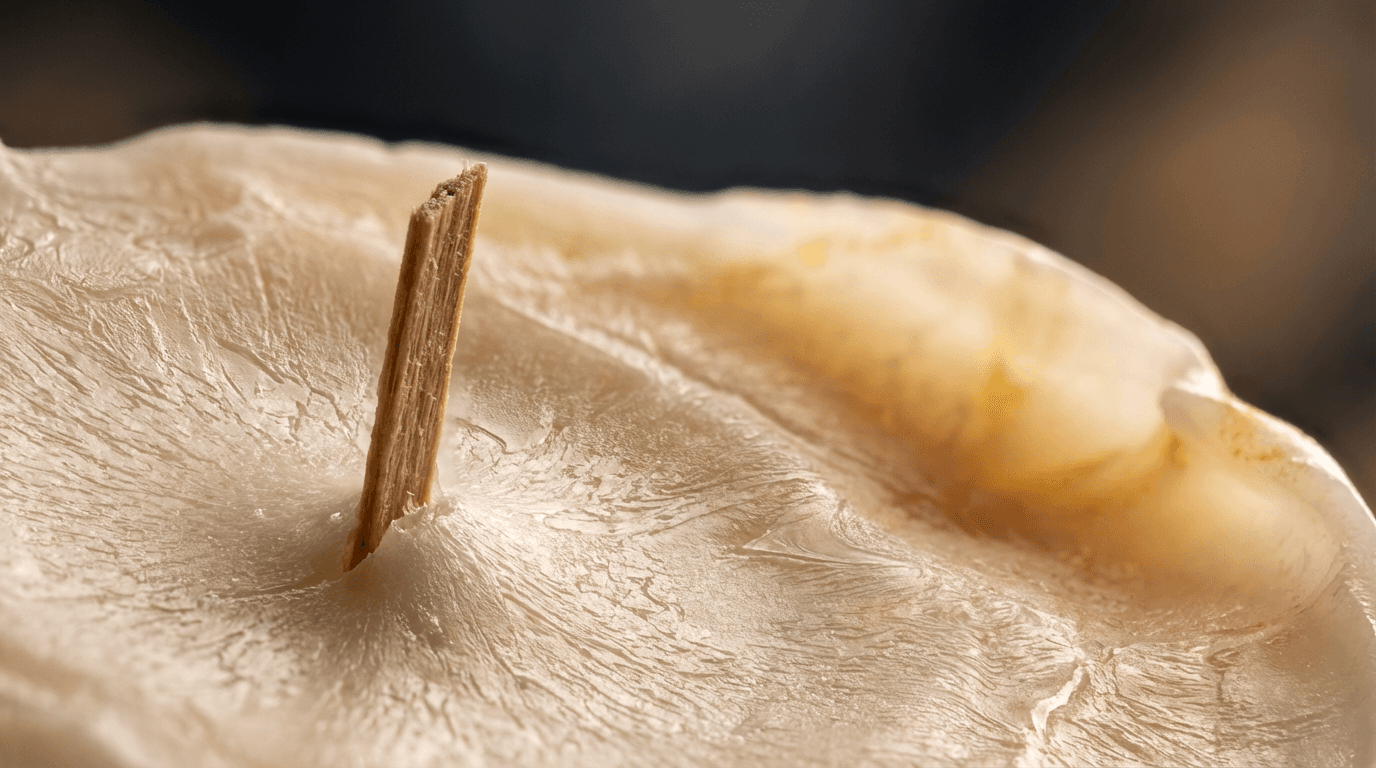 Close-up macro of natural soy wax texture with wooden wick, warm translucent tones, artisanal crystalline patterns.